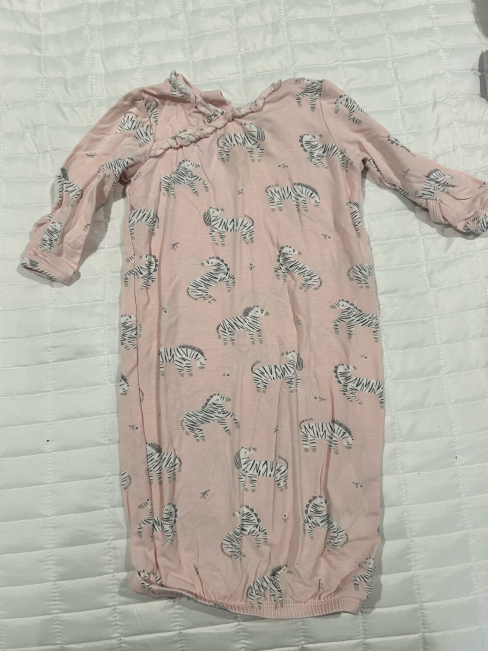 Angel Dear Pink Zebra Print Kids Pajama Gown